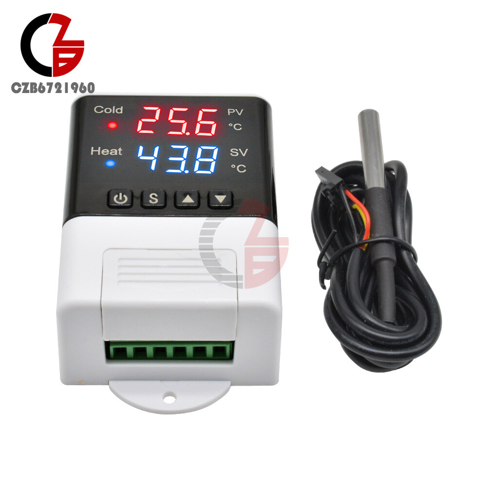 Dual LED Red+Blue Temperature Controller Thermostat DTC2210 AC110V-220V Digital