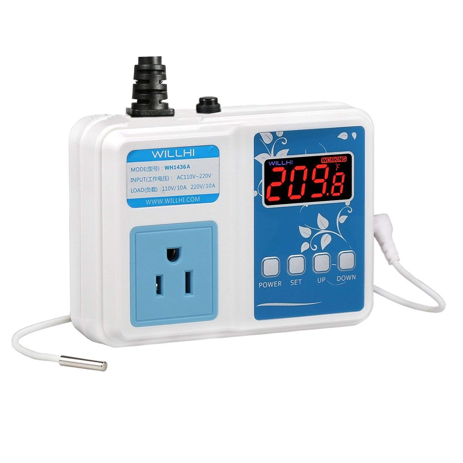 WH1436A 10A Temperature Controller 110V Digital Thermostat Switch Sous Vide C…