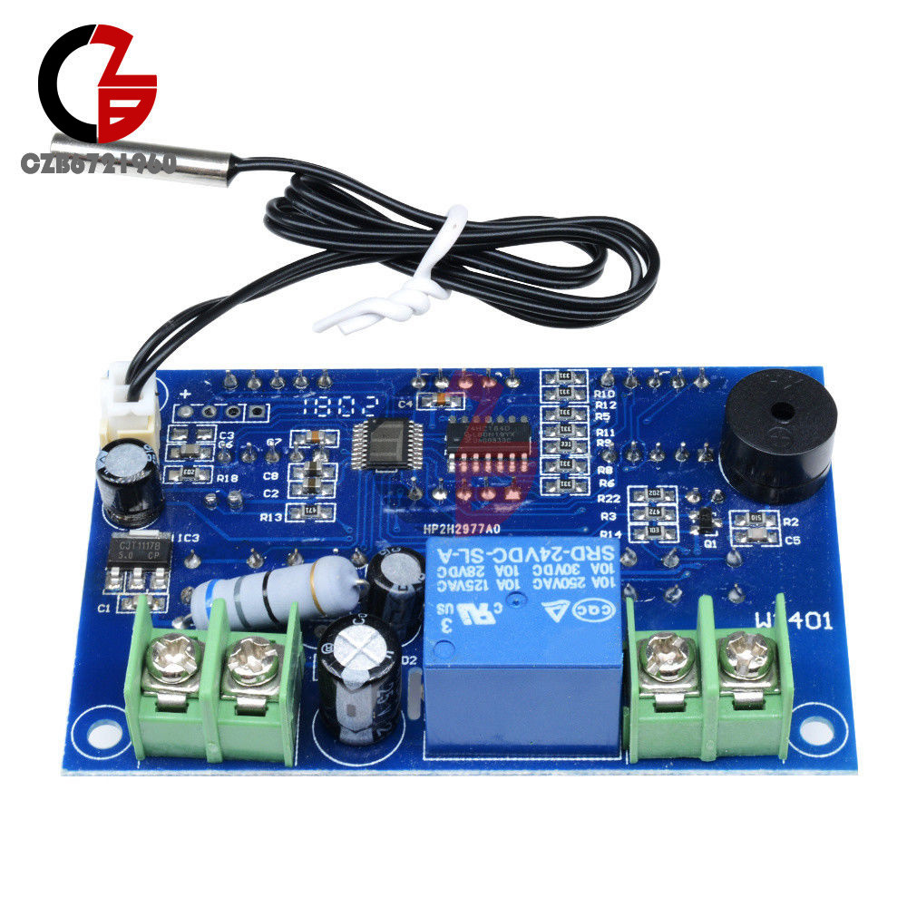DC 24V LED Display Digital Thermostat Controller 10A Temperature Control Switch