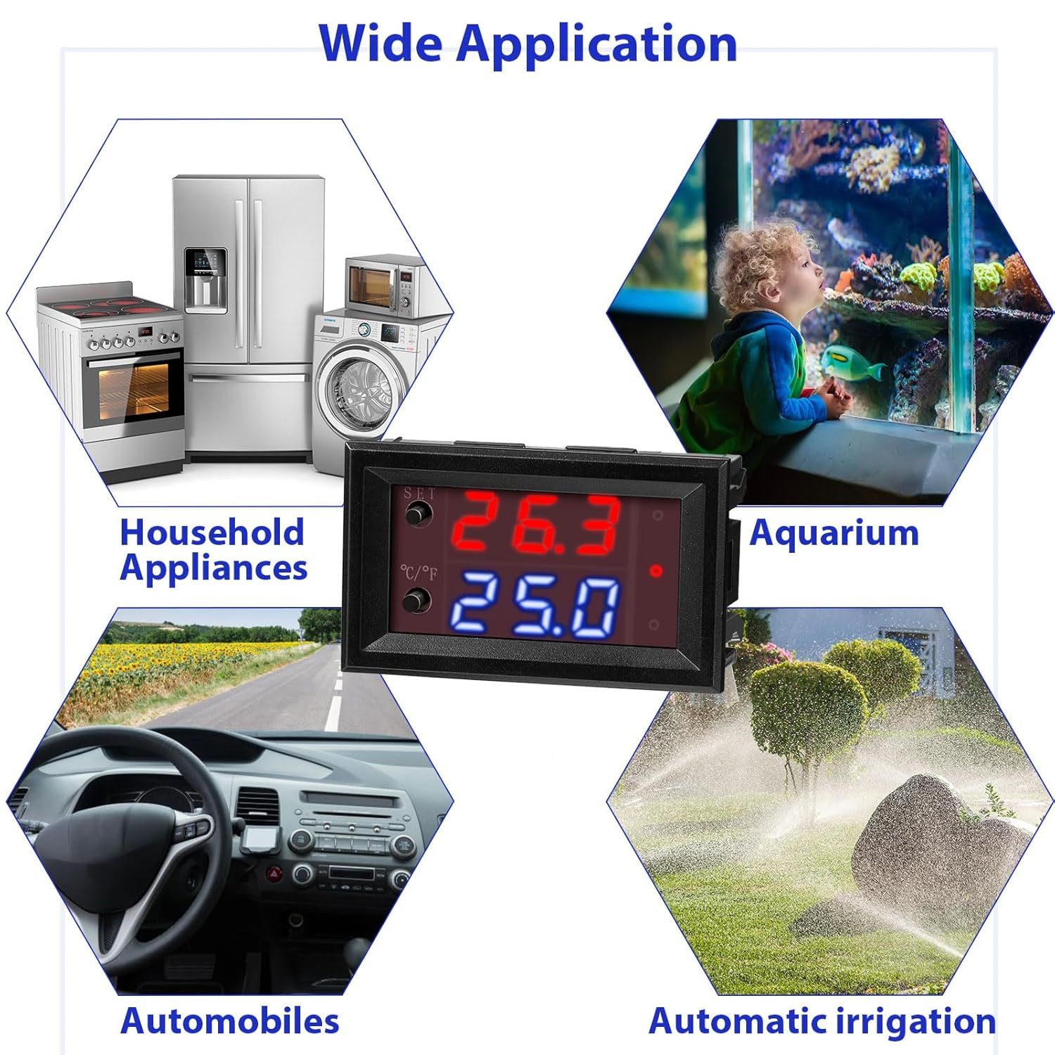 12V Electronic Temperature Controller Programmable -50 to 110 Degree Celsius Hea