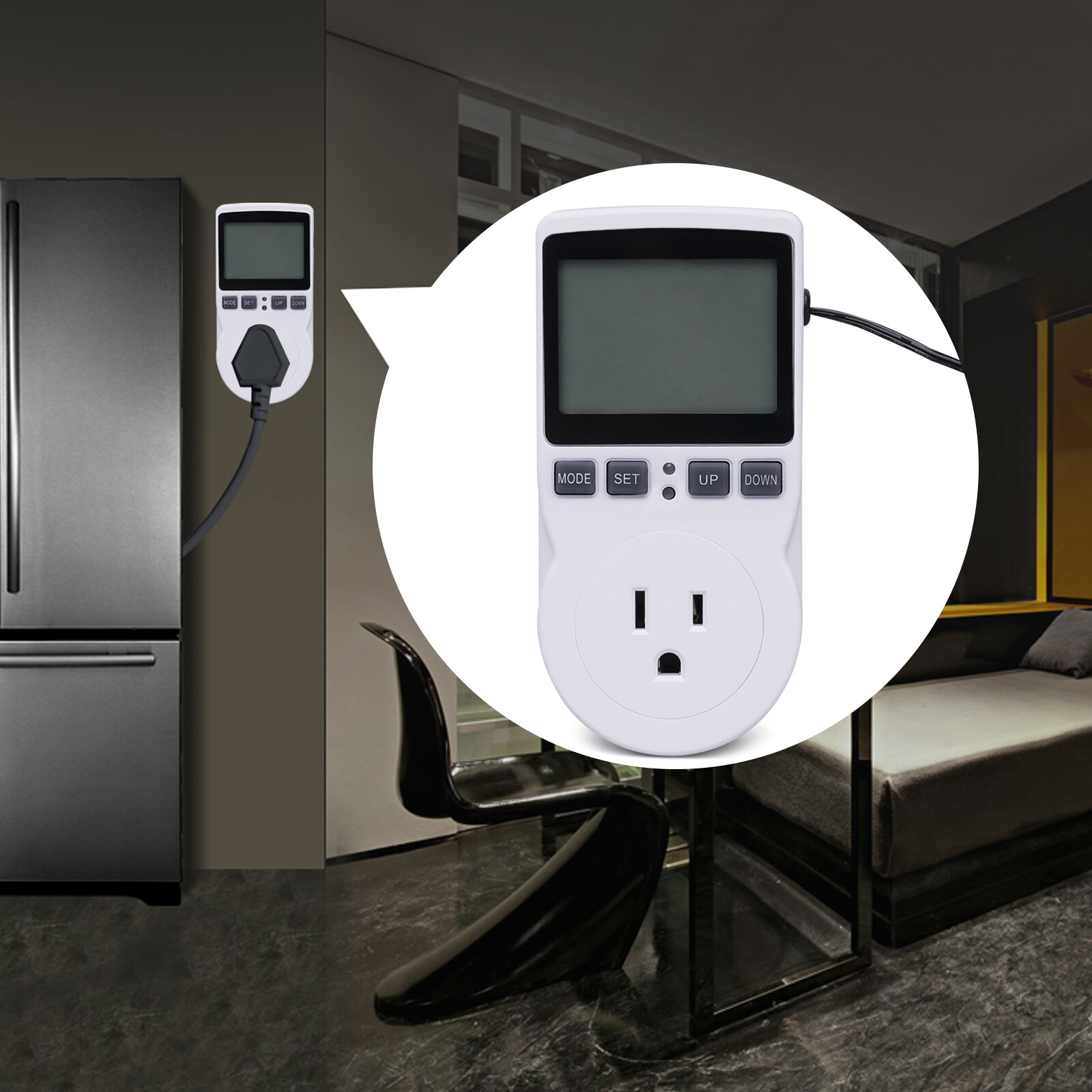 LCD Digital Plug in Thermostat Timer Switch Socket Temperature Controller Switch