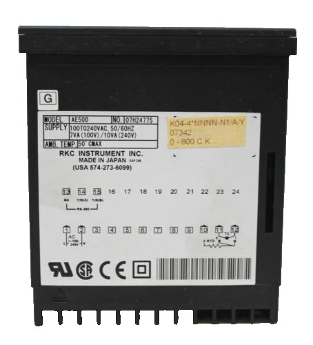RKC Instrument AE500 Digital Temperature Controller, 100-240VAC
