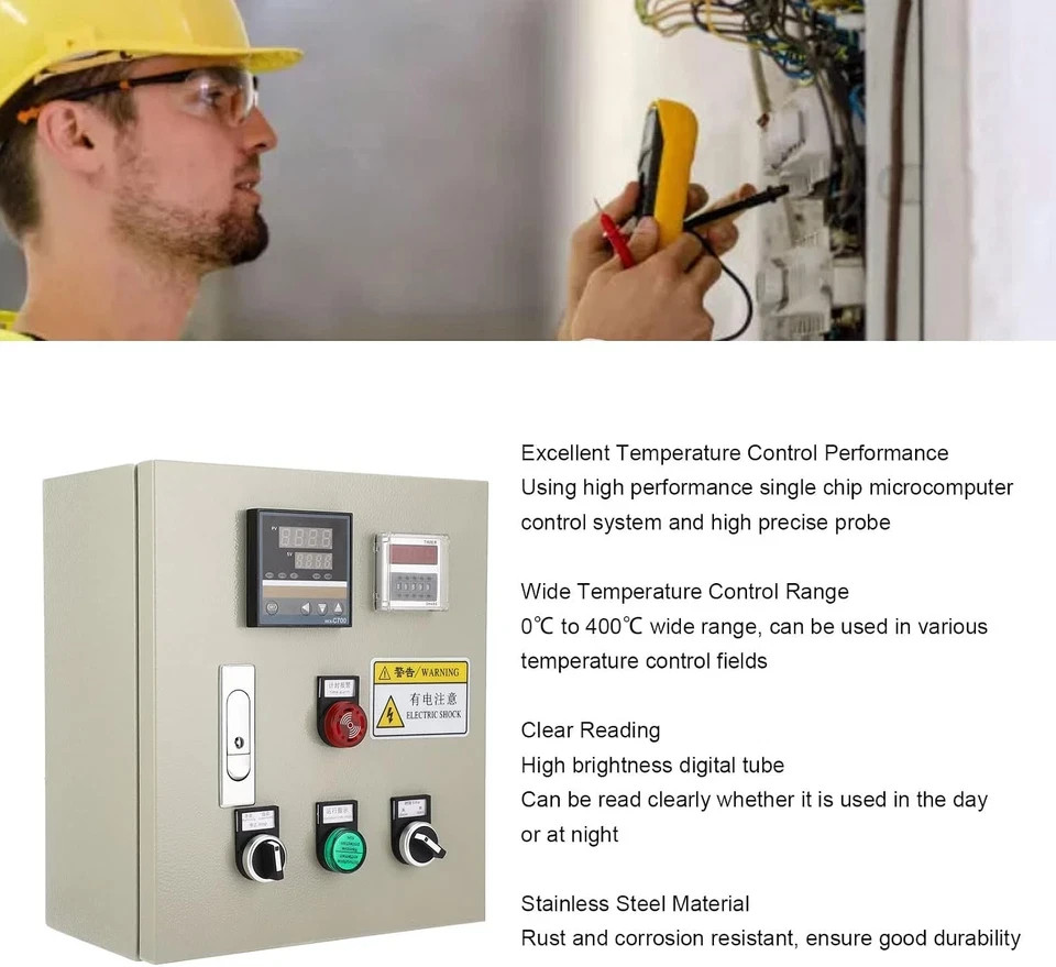 PID Temperature Controller Kit Voltage AC 100~240V with SSR 40DA Solid State Rel