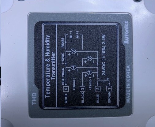 Autonics THD-W1-C Temp/Humidity Transducer, Wall Mount, 100mm Sensing Pole, 4-20
