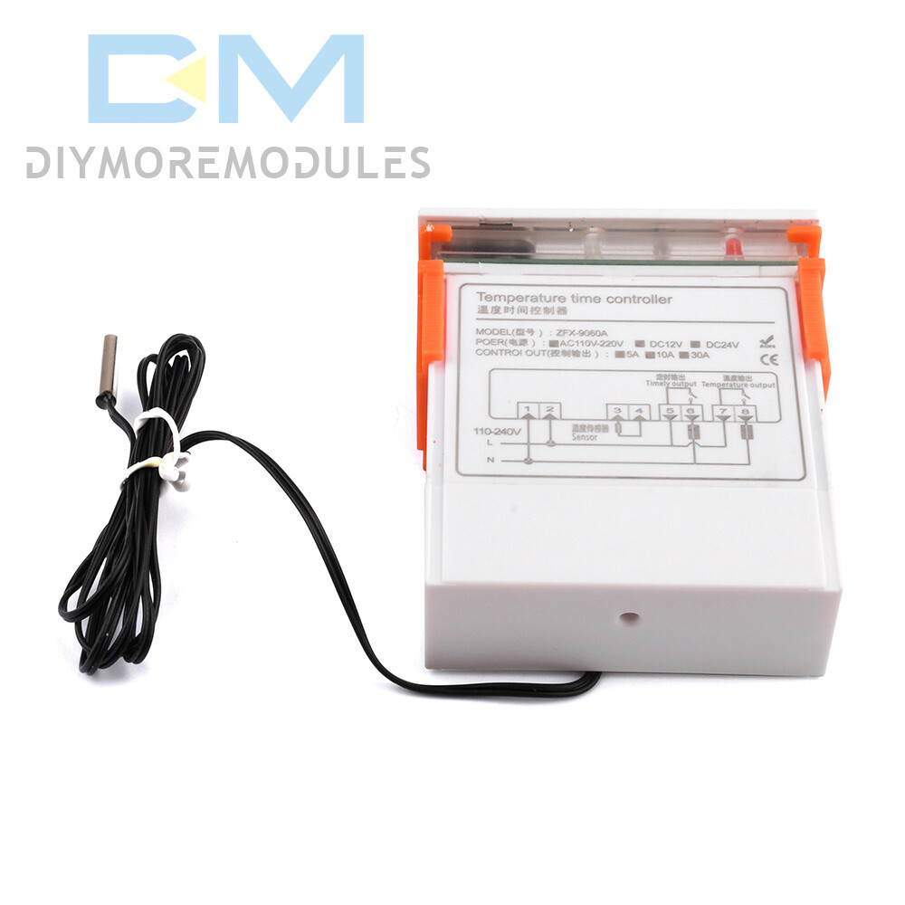 ZFX-9060A Digital Thermostat Temperature Controller Heating Cooling Time Control