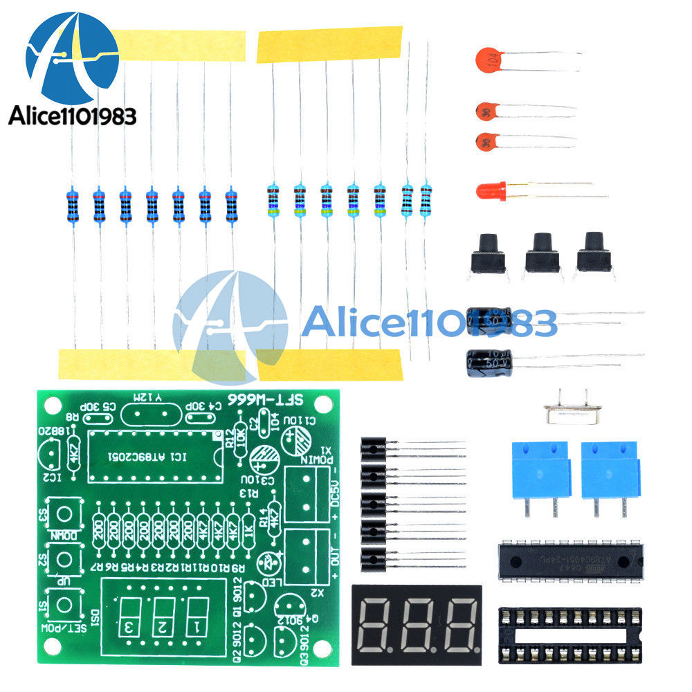DS18B20 AT89C2051 Microcontroller Temperature Controller LED Alarm 5V DC DIY Kit