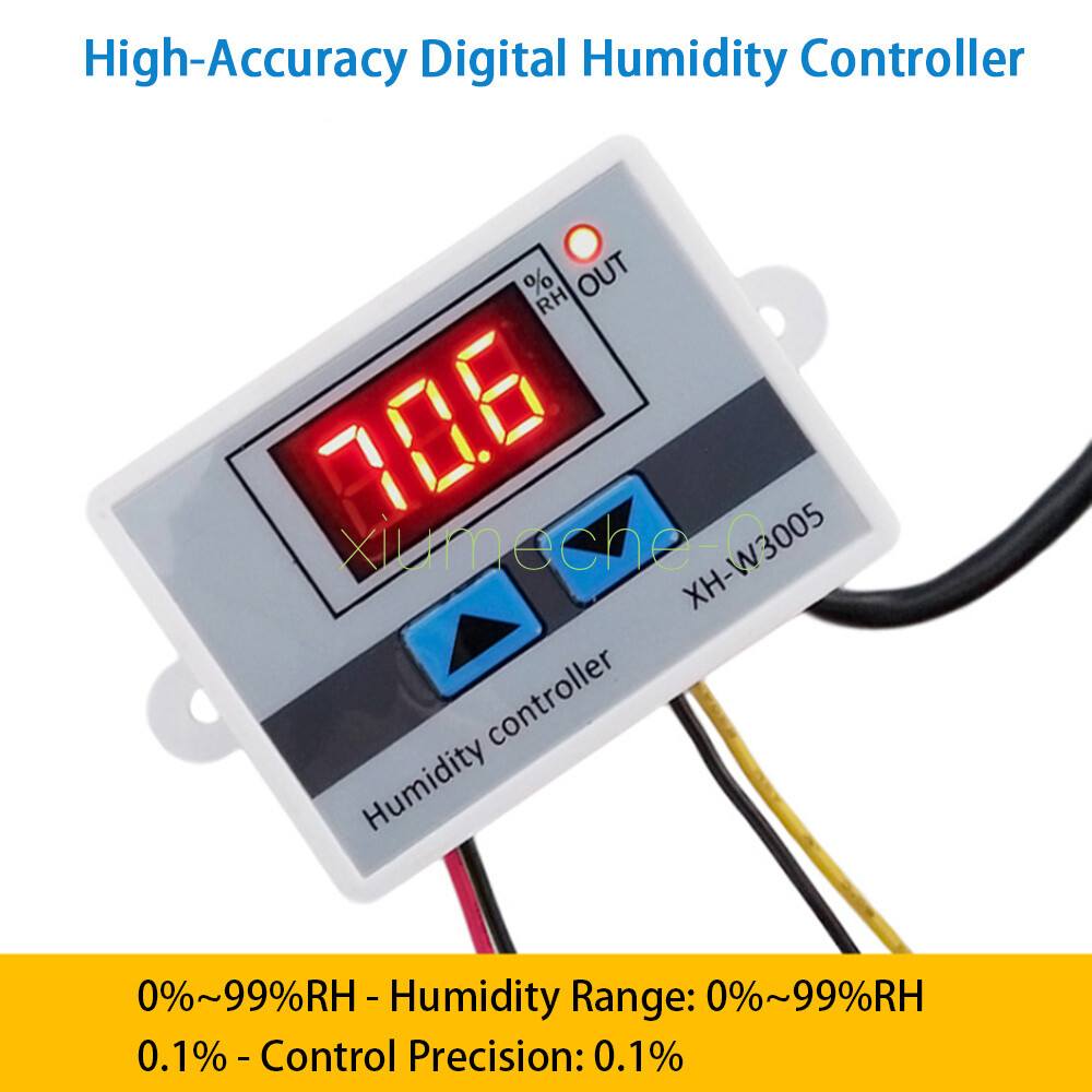 NEW W3005 DC 12V 120W LED Digital Humidity Controller Hygrometer Switch Sensor