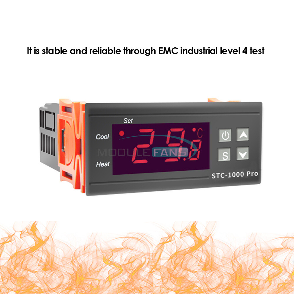 Digital 220V STC-1000 Temperature Controller Thermostat Regulator + NTC Sensor