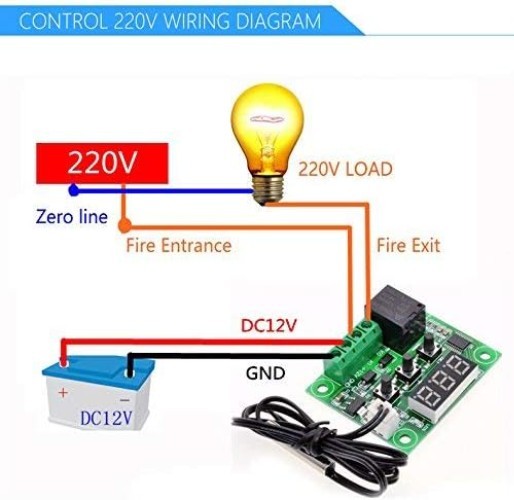 2-Pack Digital Temperature Controllers W1209 for Precise Monitoring -50 to 110°C