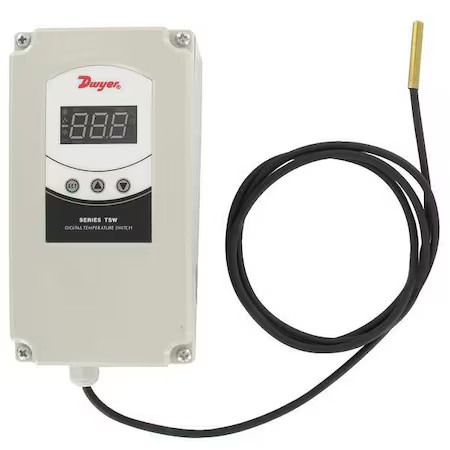 Dwyer Instruments Tsw-150 Weatherproof Digital Temperature Switch, Single