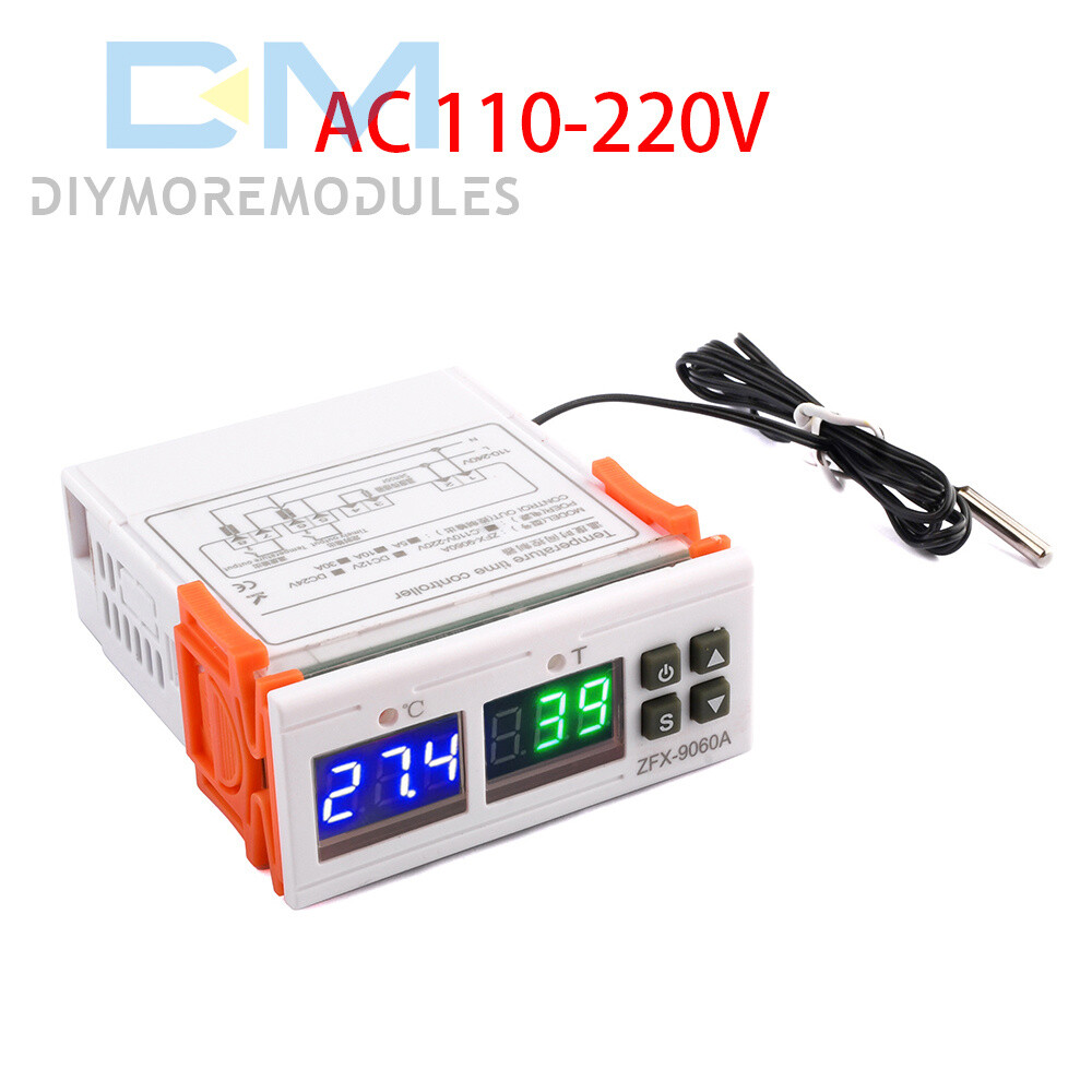 ZFX-9060A Digital Thermostat Temperature Controller Heating Cooling Time Control