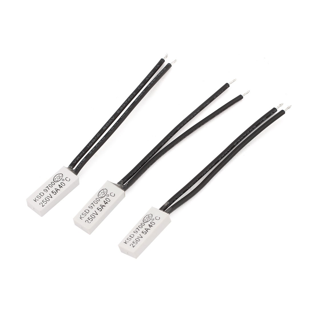 3pcs KSD9700 40 Celsius NO Bimetal Thermostat Temperature Control Switch 250V 5A