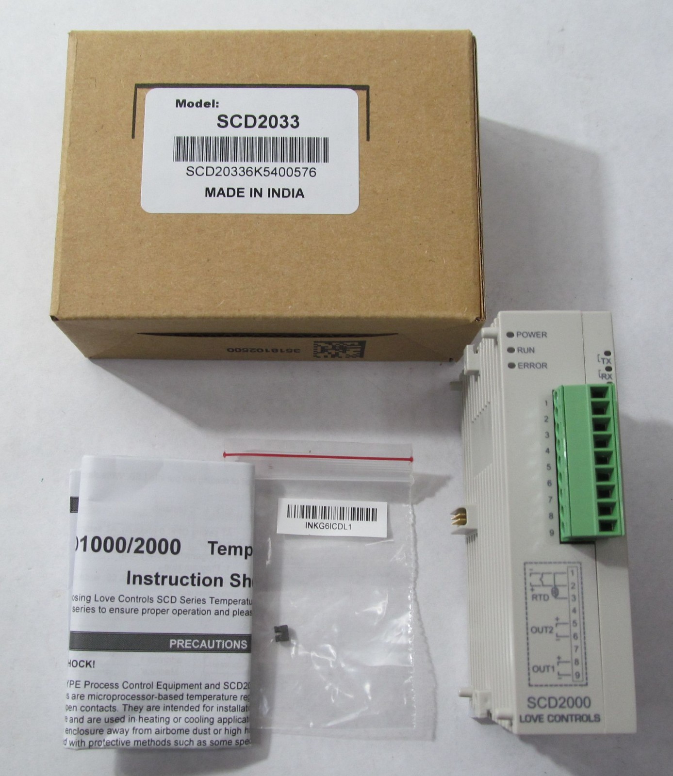 DWYER LOVE CONTROLS SCD2033 DIN TEMPERATURE/PROCESS SLAVE CONTROLLER 2-RELAY OUT