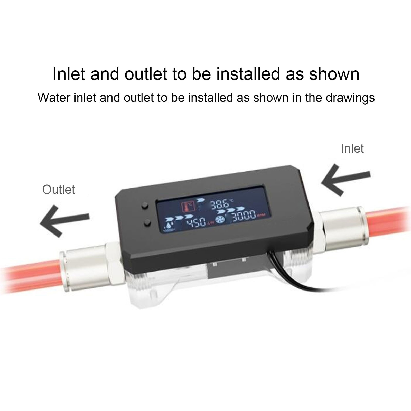 Water Cooling Meter Alarm Multifunctional Aluminum Alloy And Acrylic H NRHZ