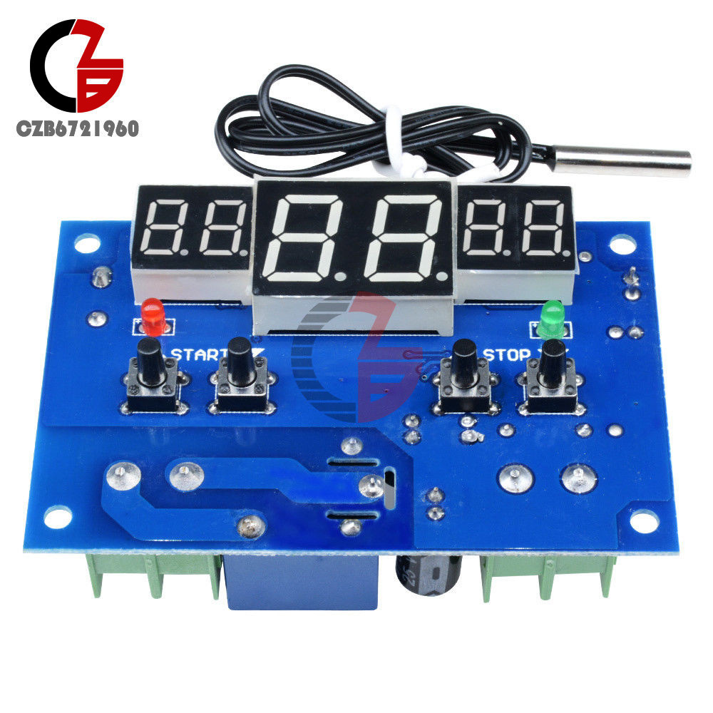 DC 24V LED Display Digital Thermostat Controller 10A Temperature Control Switch