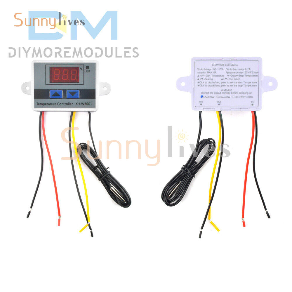 XH-W3002/XH-W3001 Digital LED Temperature Controller Thermostat Control Switch