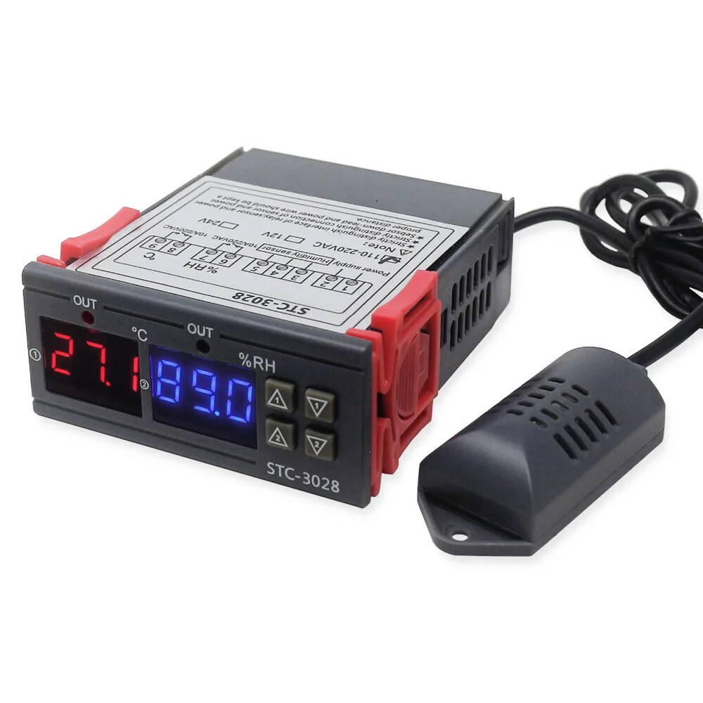 2Pack STC-3028 Temperature Controller 110-220V Thermostat DC 12V 24V