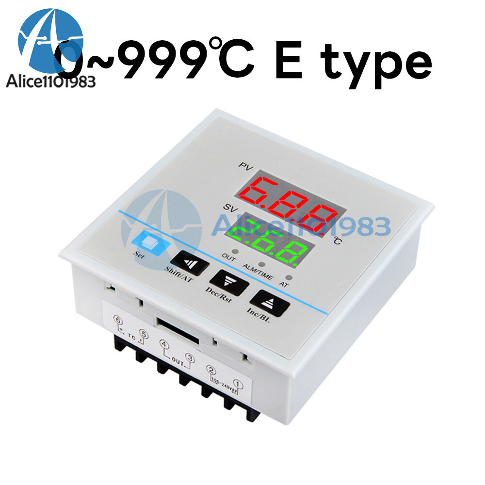 AC 220V K E Type Digital Temperature Thermostat Controller For Home Oven 0-999 ℃