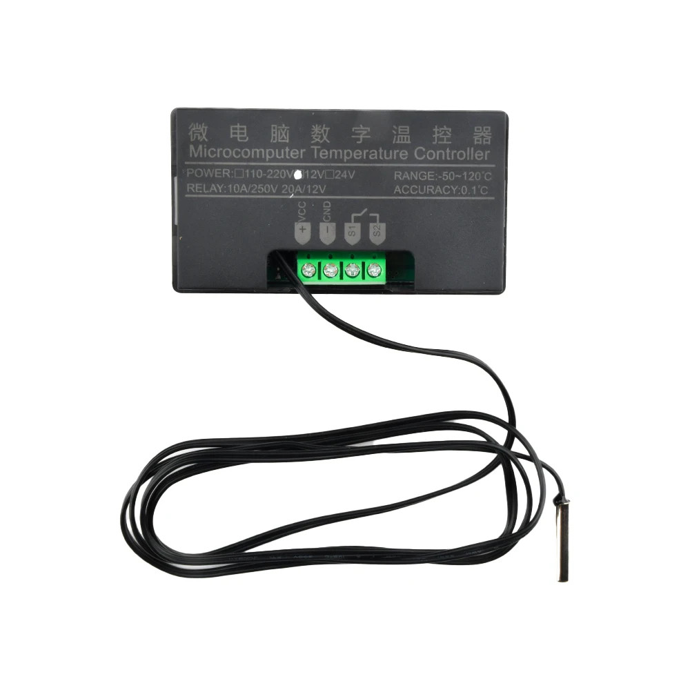 Digital Temperature Controller DC12V/24V AC10-220V LED Thermostat 20A Heat Probe