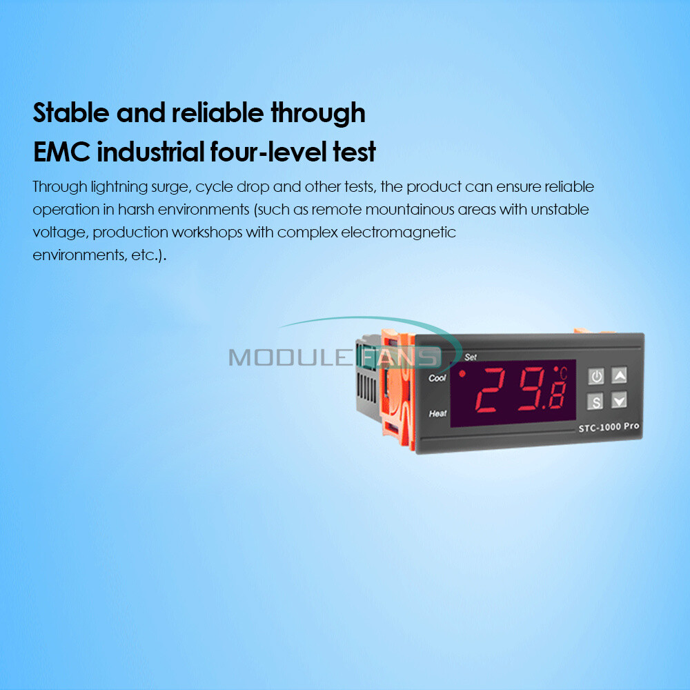 Digital 220V STC-1000 Temperature Controller Thermostat Regulator + NTC Sensor