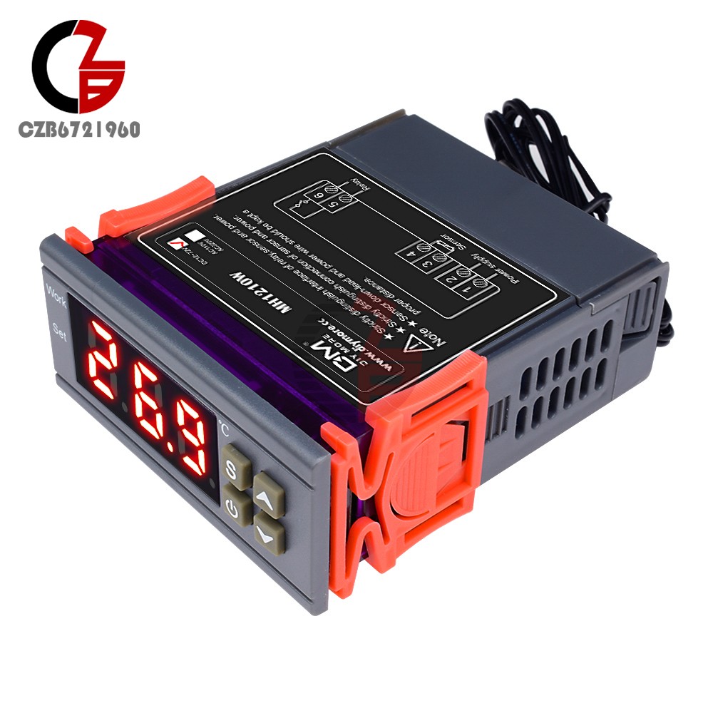 MH1210W 10A DC 12-72V Temperature Controller Digital Thermostat -40℃~120℃