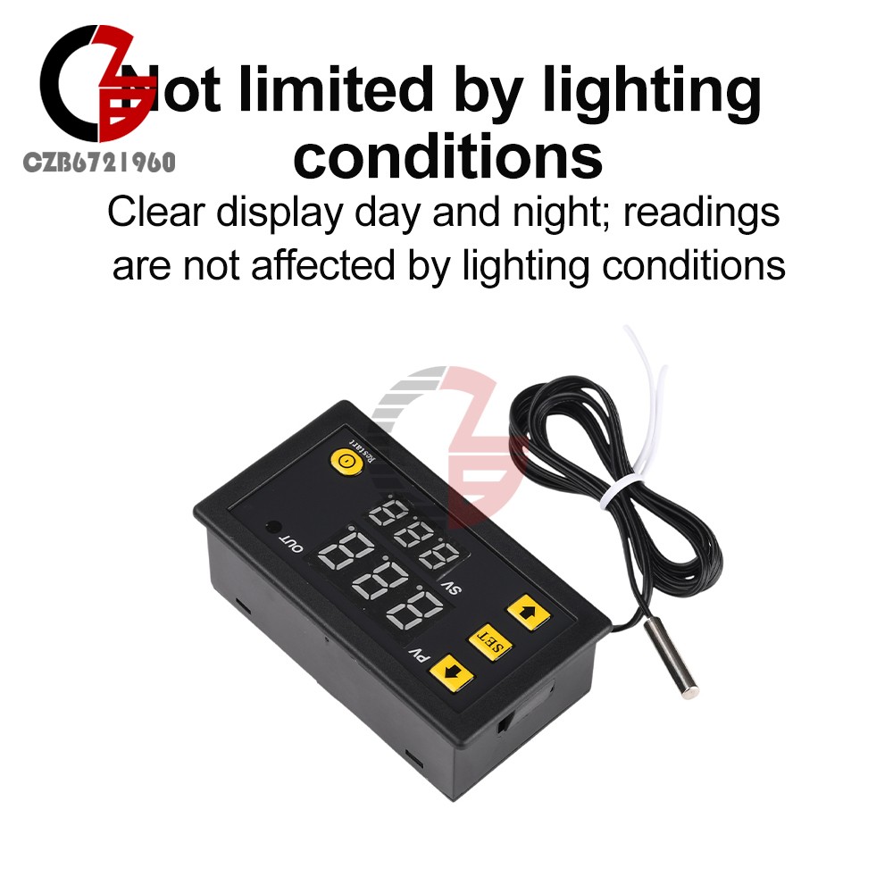 Digital Temperature Controller Thermostat 20A -55℃-120℃ Relay Output DC/AC W3230