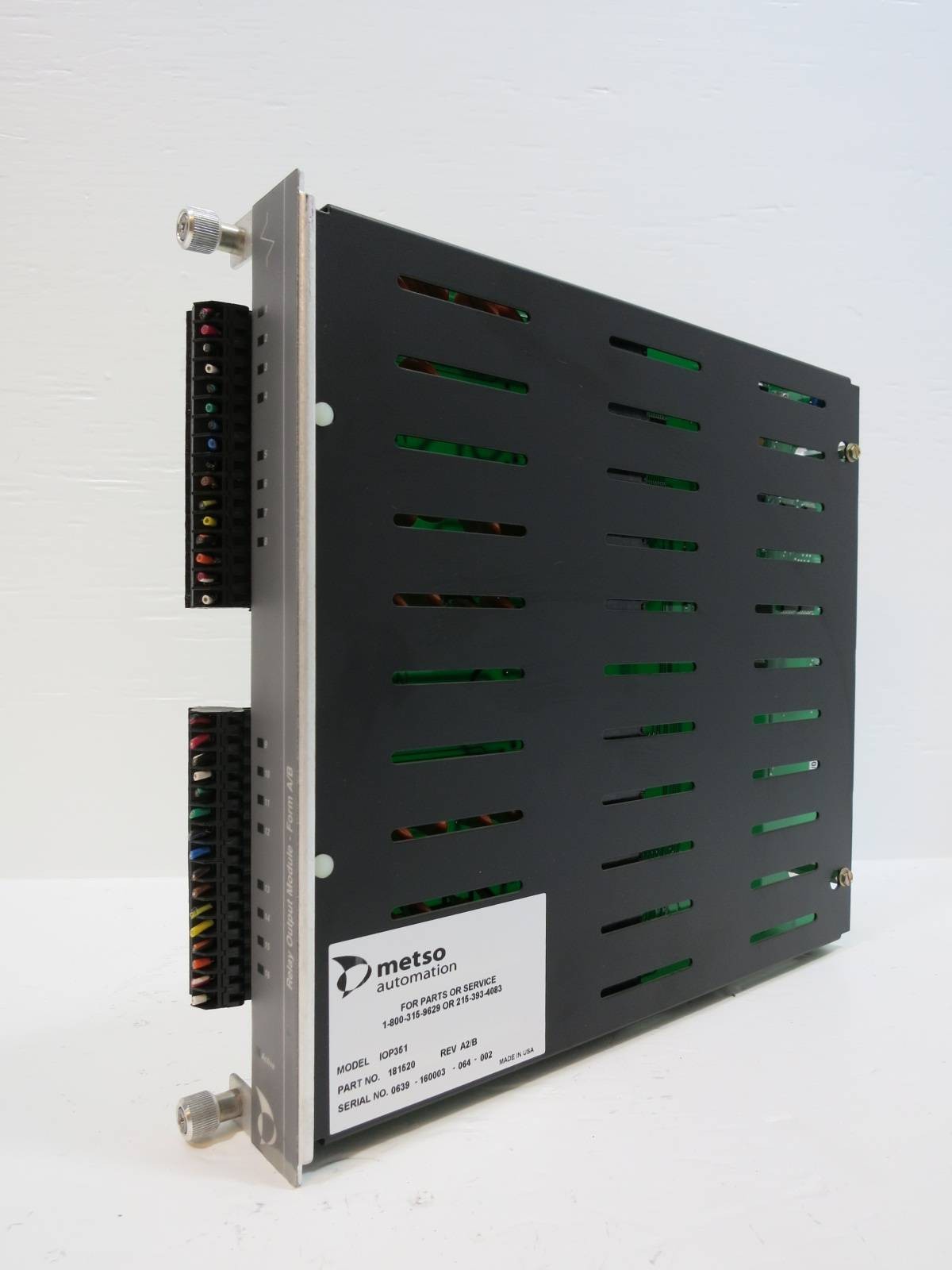 Valmet Metso Automation IOP351 181520 Rev A2/B Relay Output Module PLC Out Form