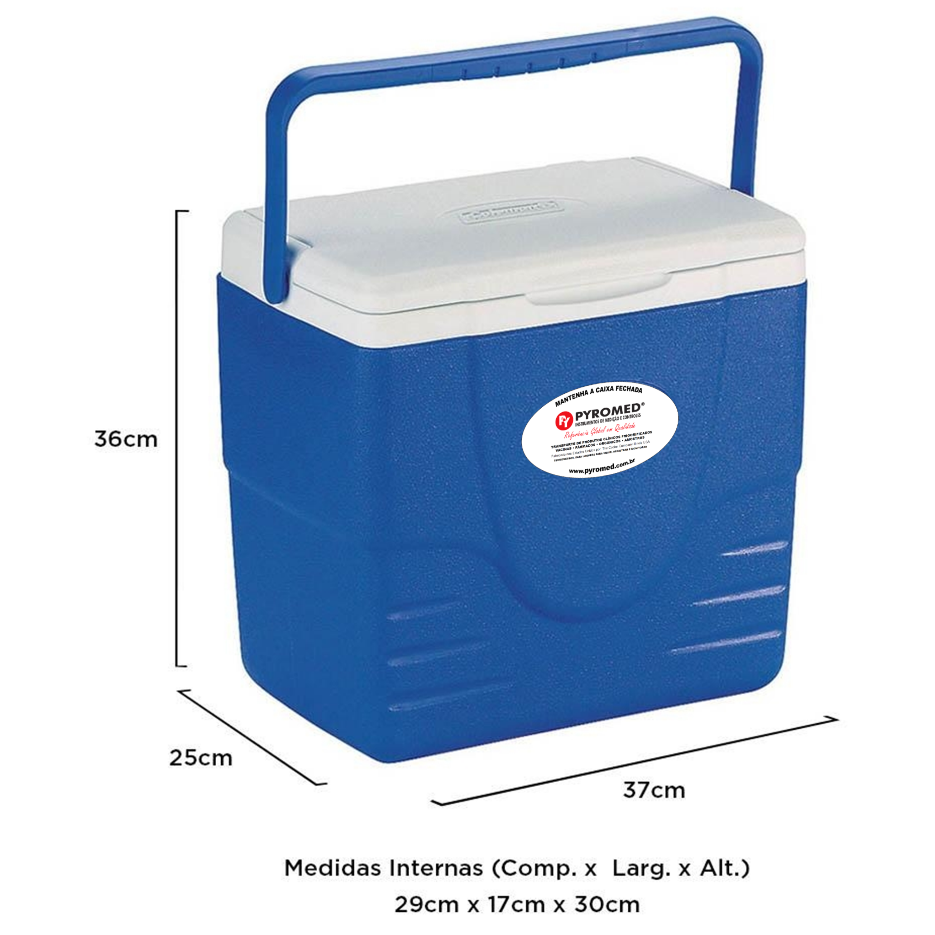 Caixa Térmica 15,1 Litros Azul | PYROMED® - Imagem 4