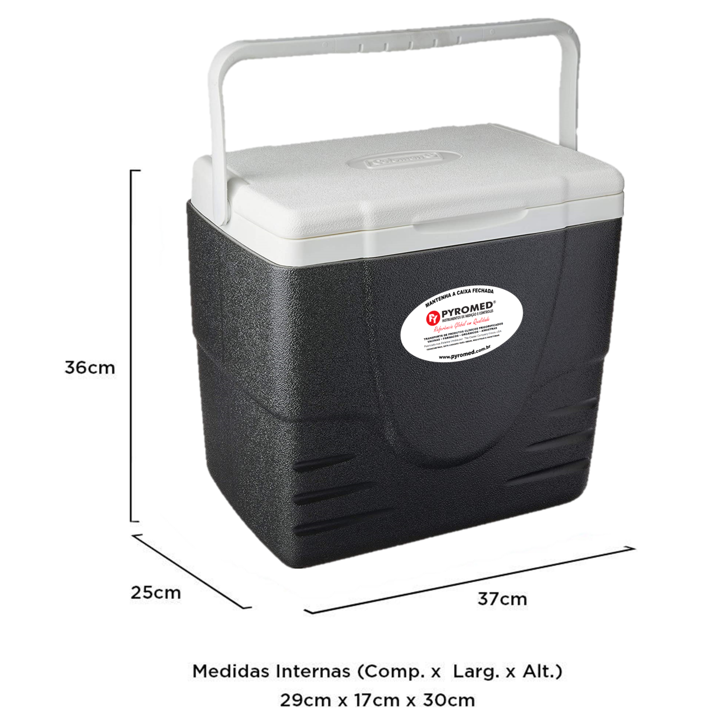 Caixa Térmica 15,1 Litros Preta | PYROMED® - Imagem 4