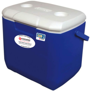 Caixa Térmica 28,3 Litros Azul Com Termômetro Máxima e Minima | PYROMED®