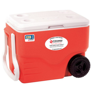 Caixa Térmica 38 Litros Vermelha Com Rodas e Termômetro Máxima e Minima | PYROMED®