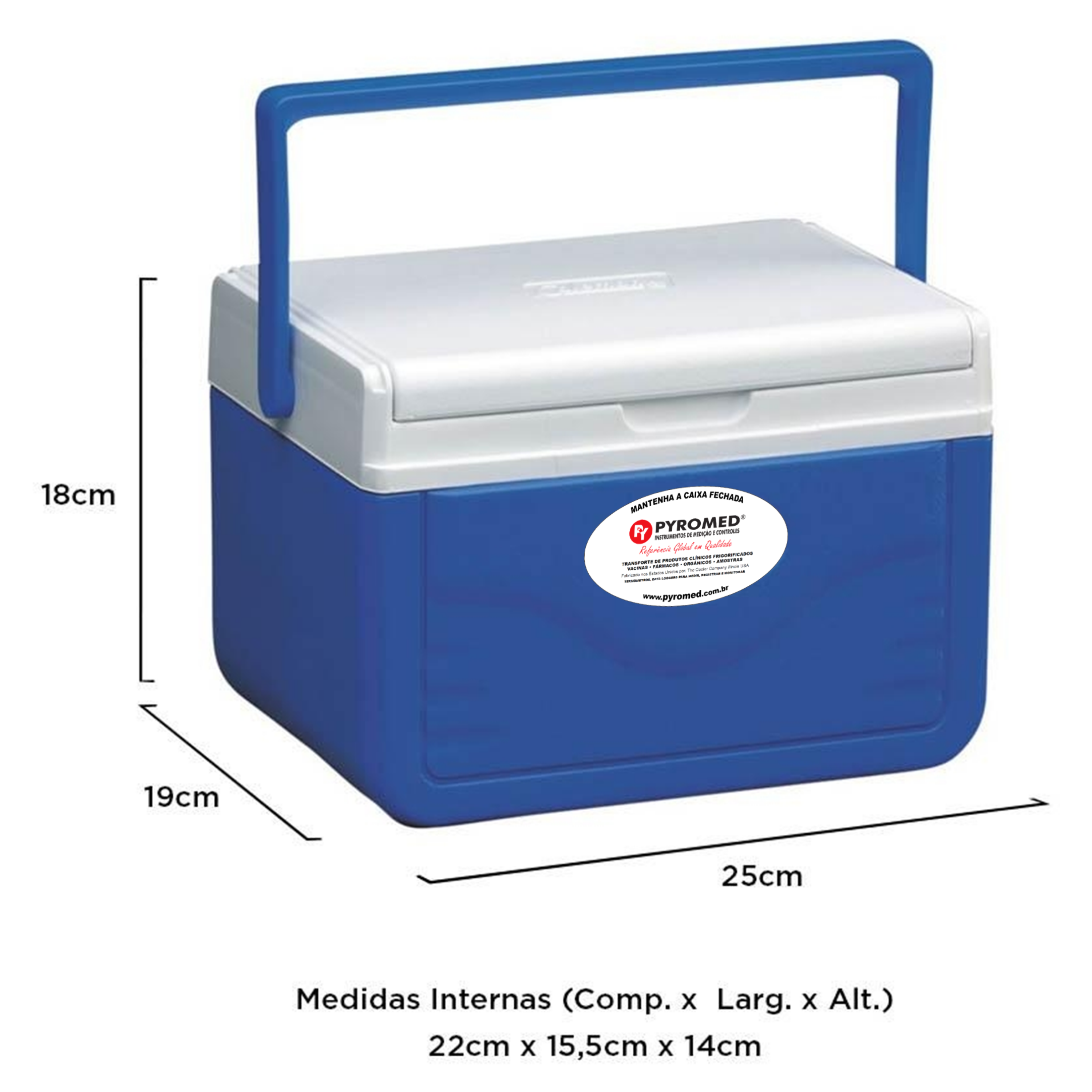 Caixa Térmica 4,7 Litros Azul | PYROMED® - Imagem 3