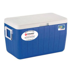 Caixa Térmica 45,4 Litros Azul Com Termômetro Máxima e Minima | PYROMED®