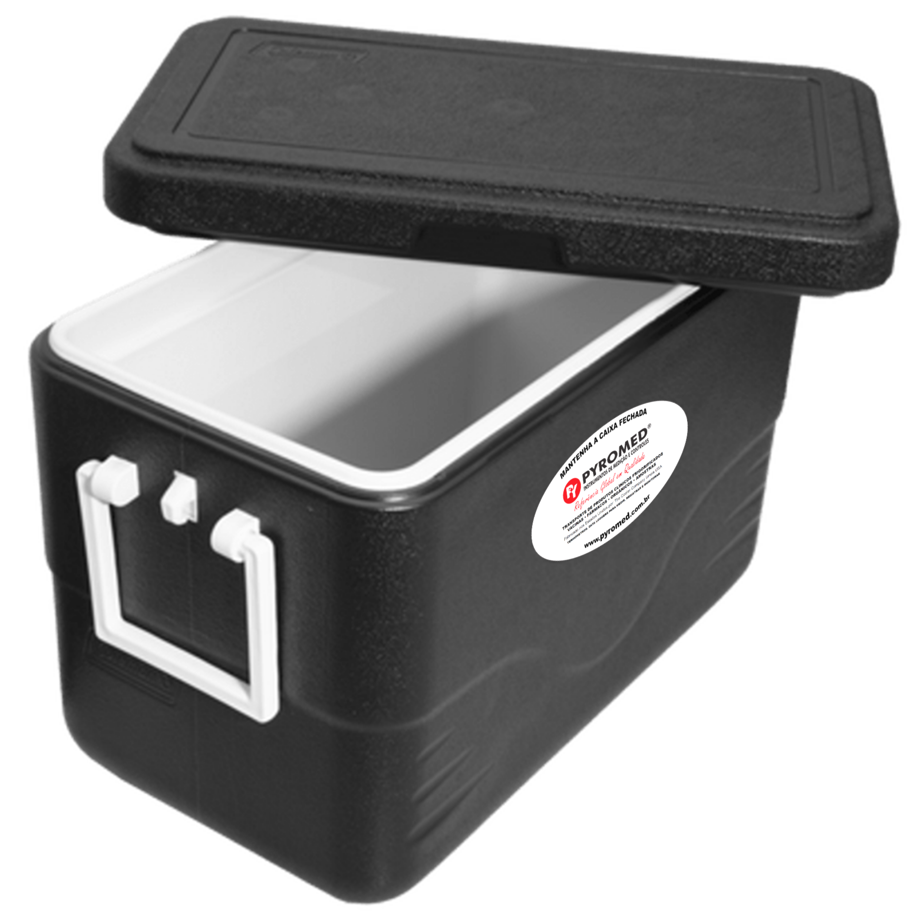 Caixa Térmica 26,5 Litros All Black Com Termômetro Máxima e Minima | PYROMED® - Imagem 2