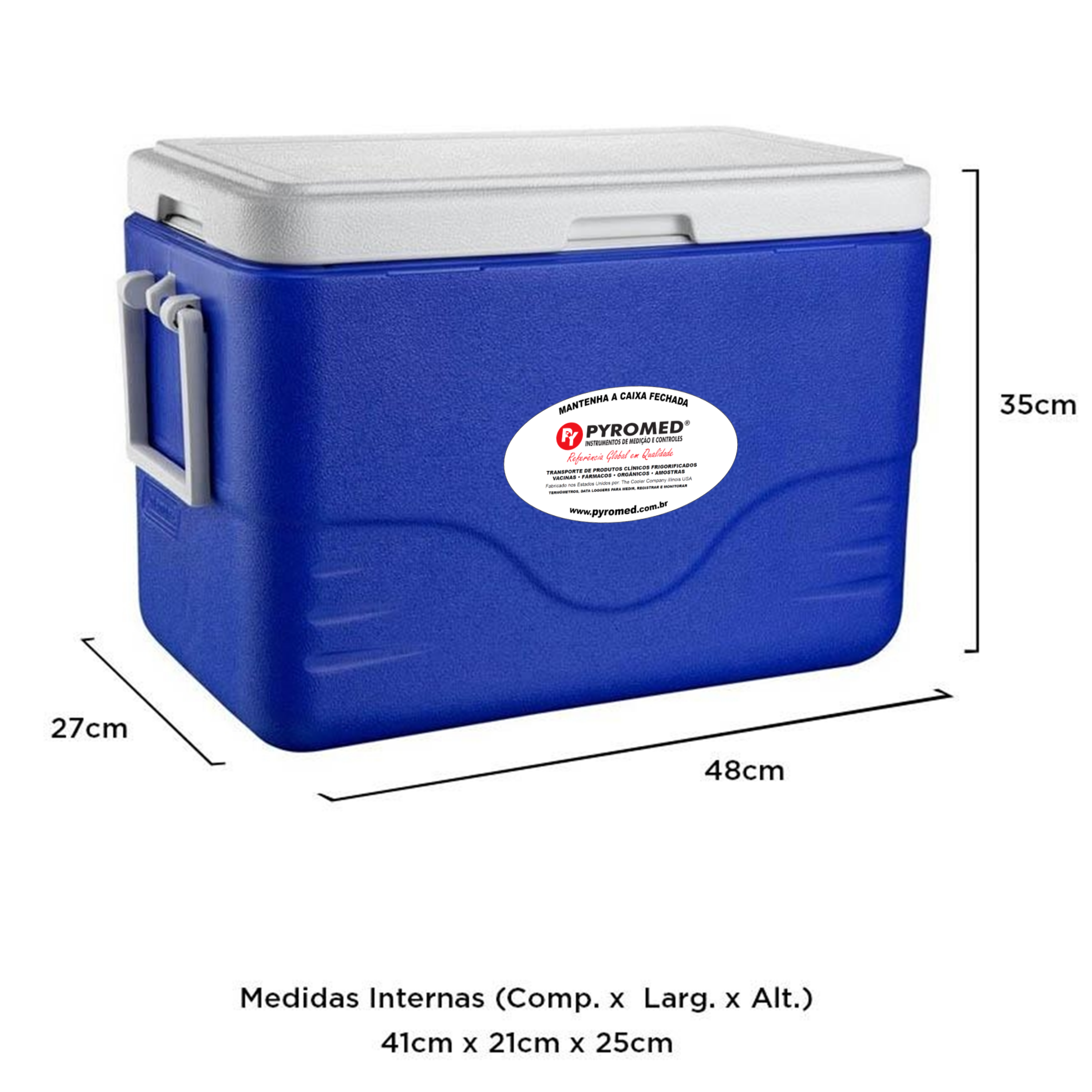 Caixa Térmica 26,5 Litros All Black Com Termômetro Máxima e Minima | PYROMED® - Imagem 4