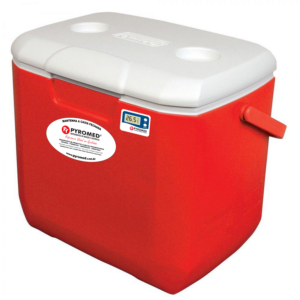 Caixa Térmica 28,3 Litros Vermelha Com Termômetro Máxima e Minima | PYROMED®