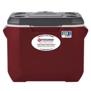 Caixa Térmica 47 Litros Xtreme Mahogany Com Rodas e Termômetro Máxima e Minima | PYROMED®
