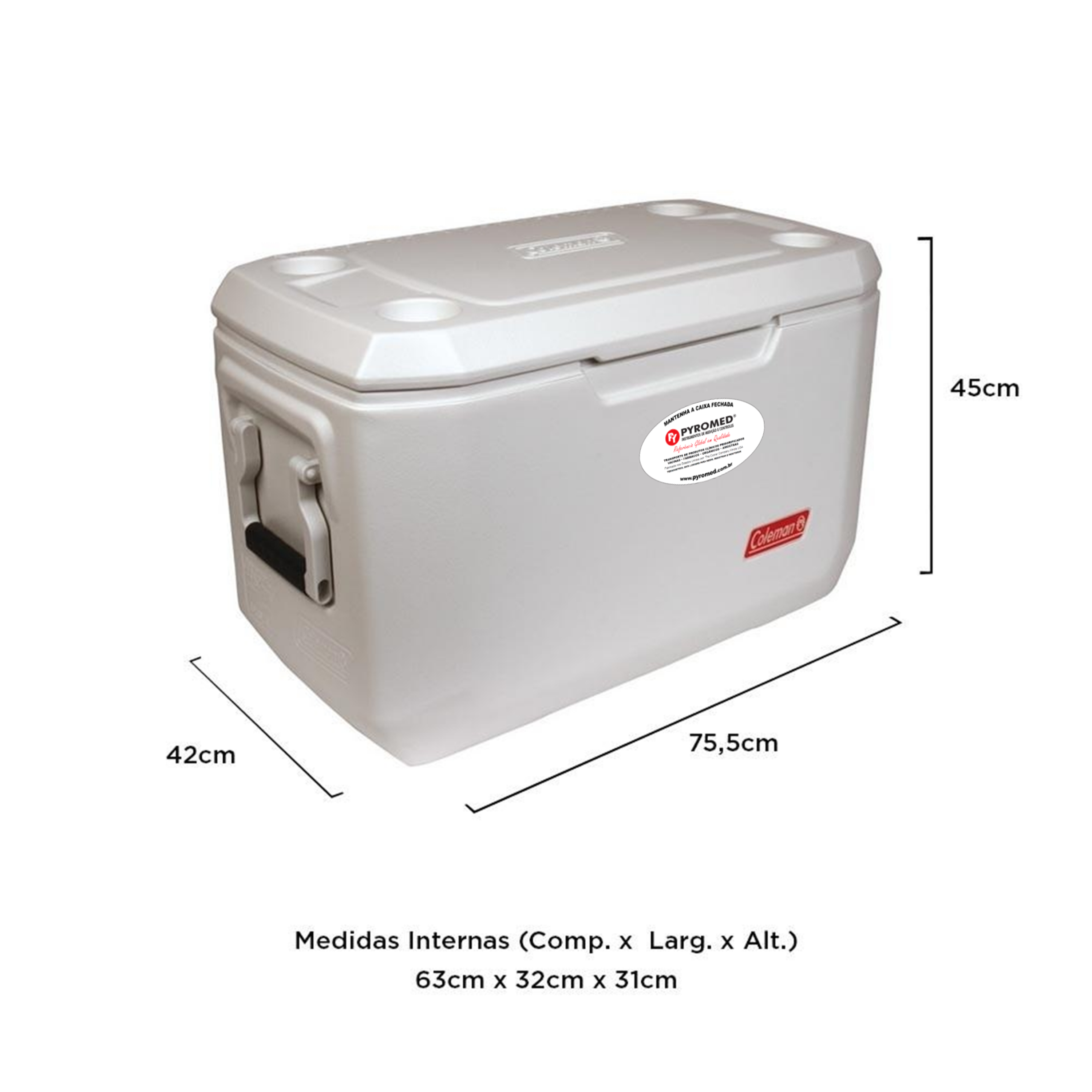 Caixa Térmica 66 Litros Xtreme All Black | PYROMED® - Imagem 3