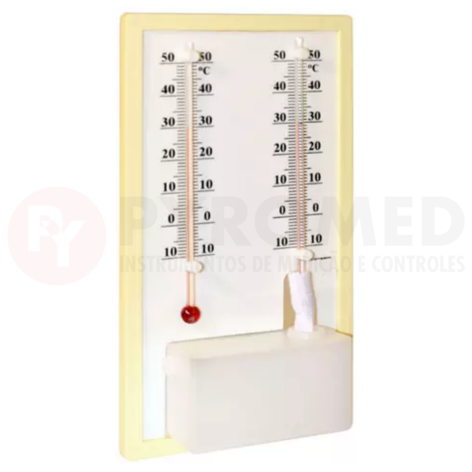 Termo-Higrômetro Analógico de Bulbo Seco e Úmido | PYROMED® PY5195