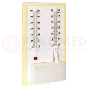 Termo-Higrômetro Analógico de Bulbo Seco e Úmido | PYROMED® PY5195