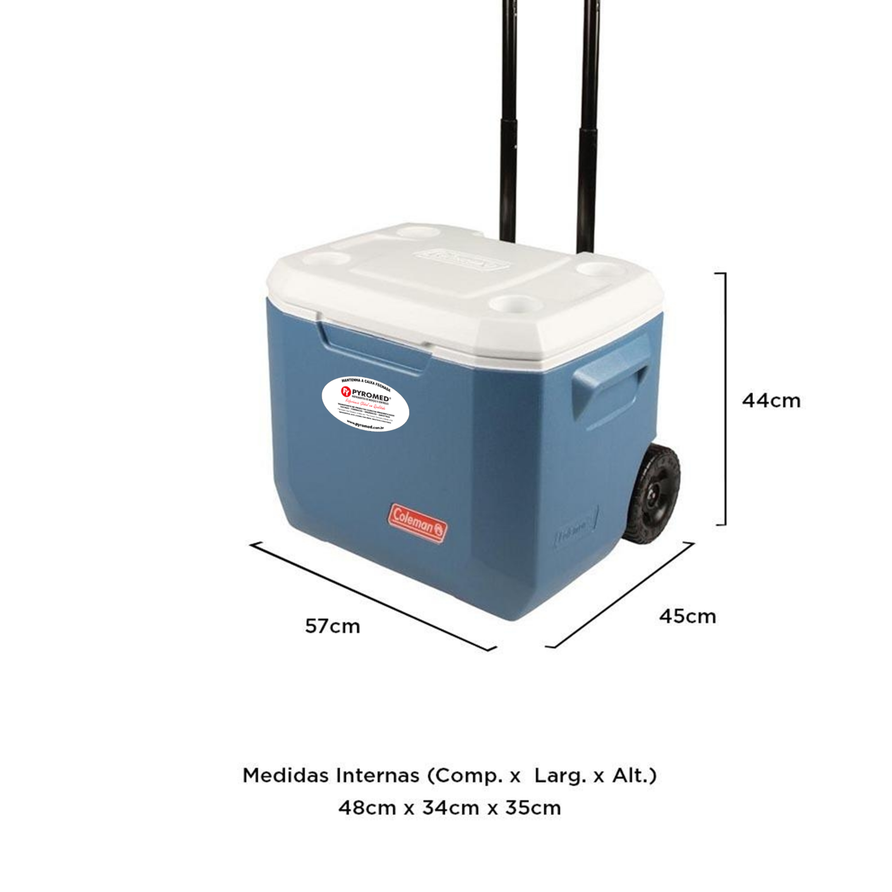 Caixa Térmica 47 Litros Xtreme Com Rodas | PYROMED® - Imagem 7