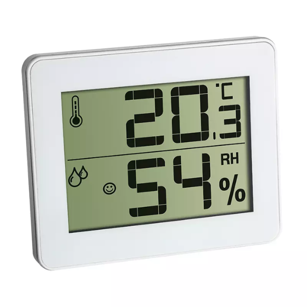 Termo-Higrômetro Digital Temperatura e Umidade Interna Branco | PYROMED® PY0068.00