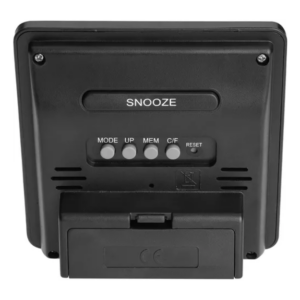 Termo-Higrômetro Digital Temperatura e Umidade Interna Preto Com Relógio | PYROMED® PY0078.00